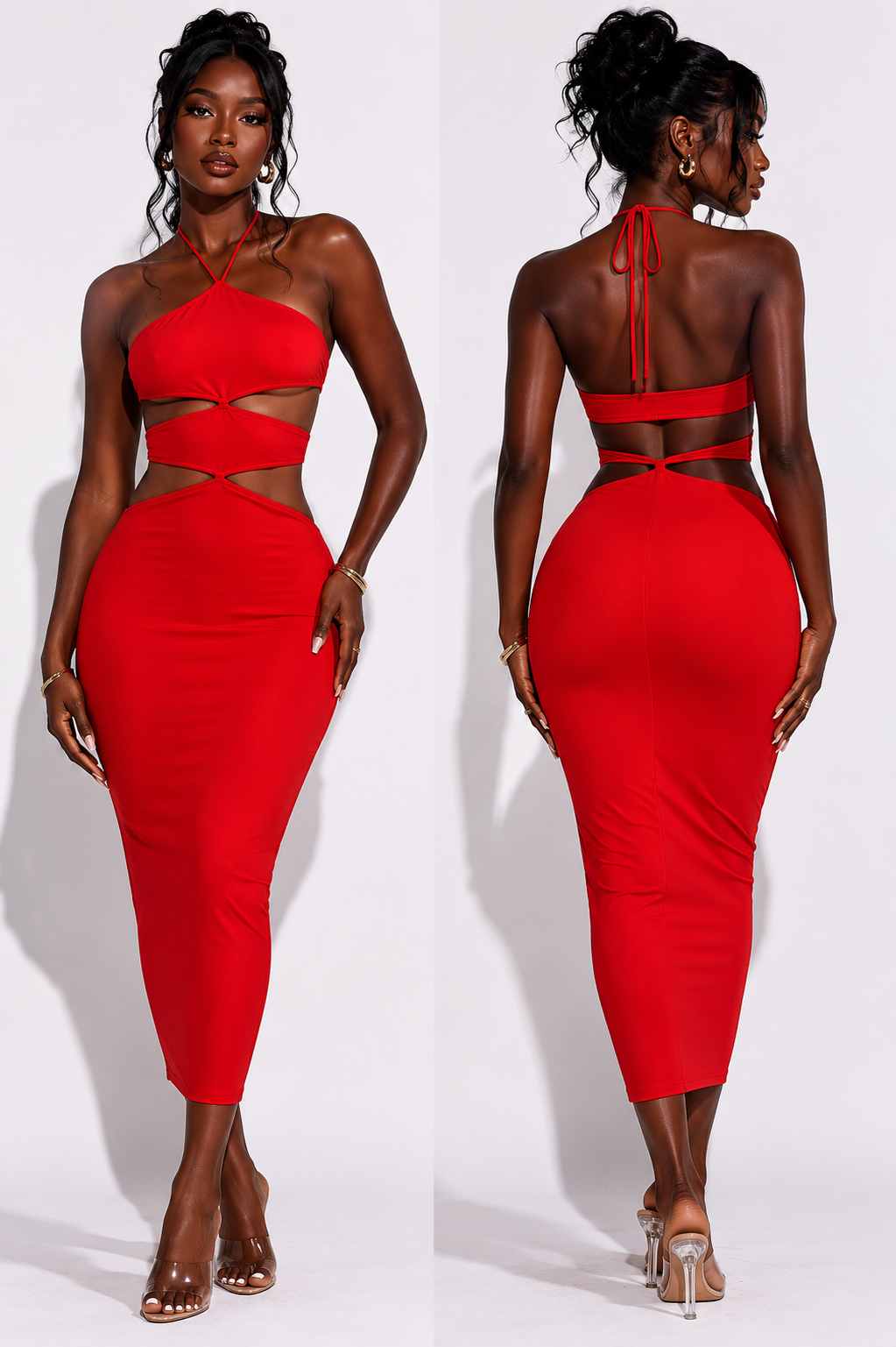 Tangy Red Diamond Connect Dress